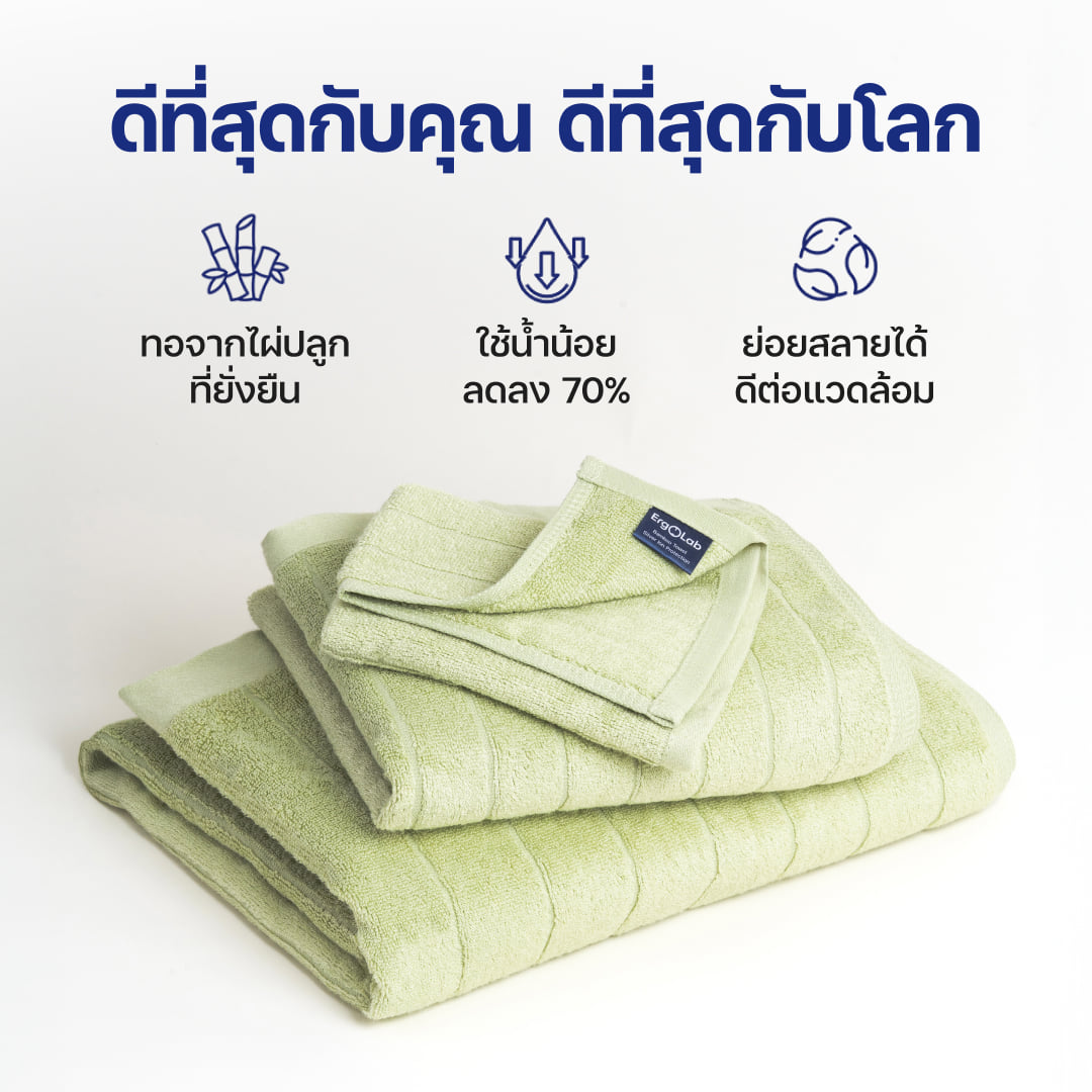 ชุดผ้าขนหนูเส้นใยไผ่ EROLAB สี NAVY BLUE_7